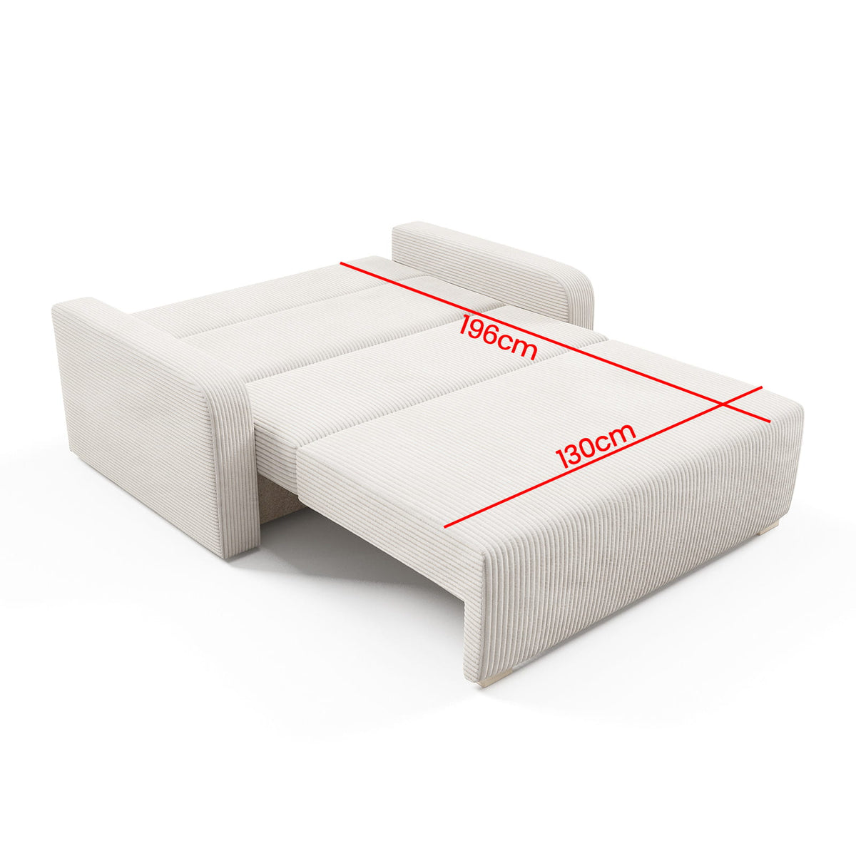 Ness III Sofa Bed – 3-Seater with Storage-130 cm