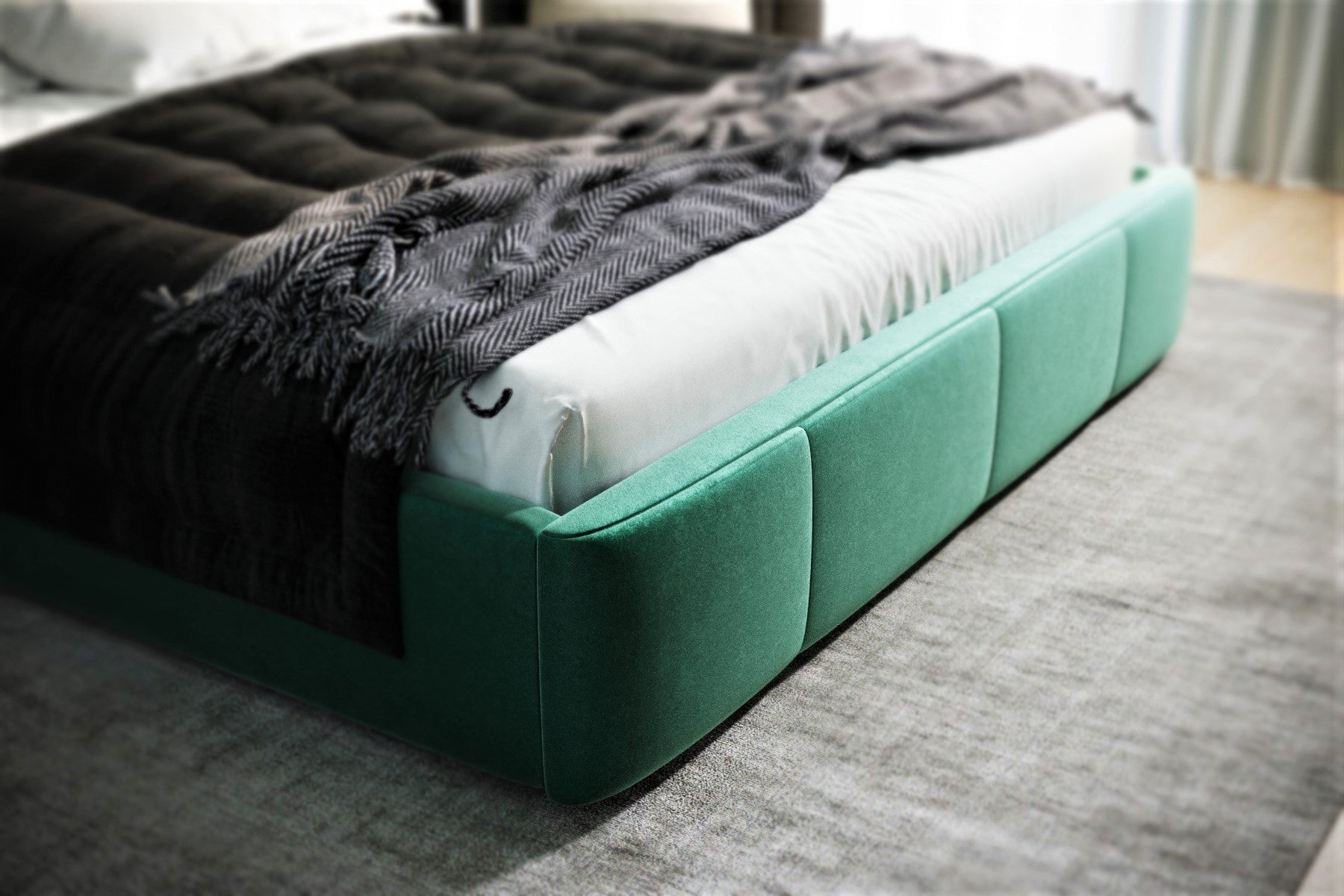 G-Venti Upholstered Bed with Metal Frame