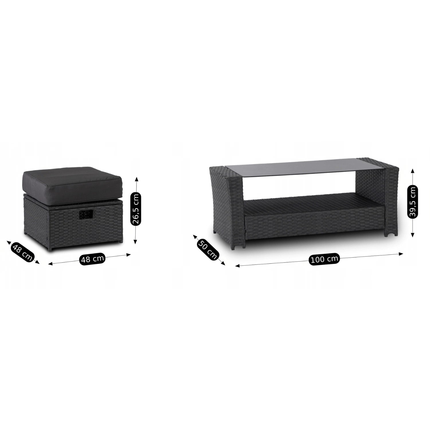 Elite FLORYDA Outdoor Furniture Set – Dark Gray