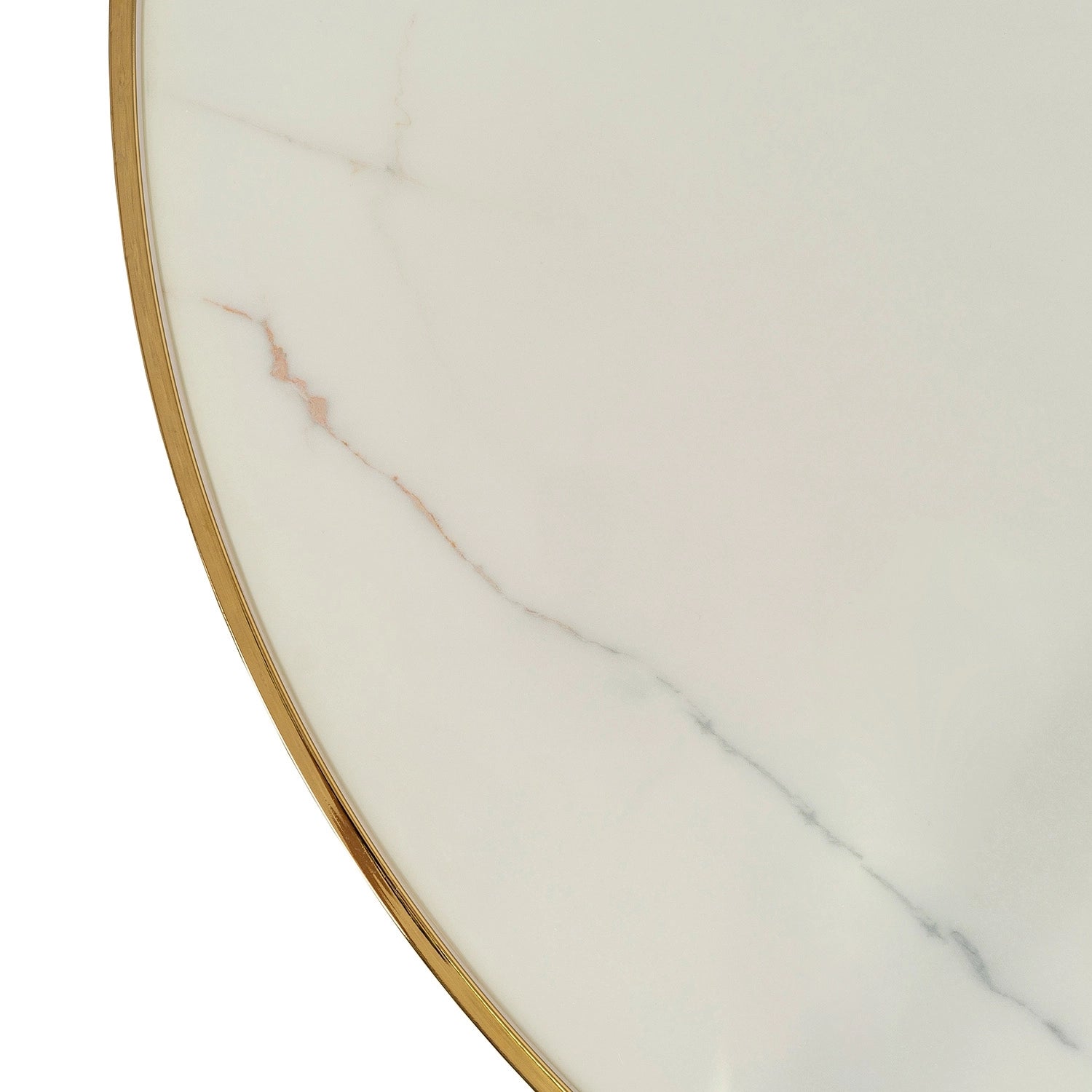 Elite TINGA Dining Set – 100 cm White Marble/Gold Table & 4 MIA Beige Chairs