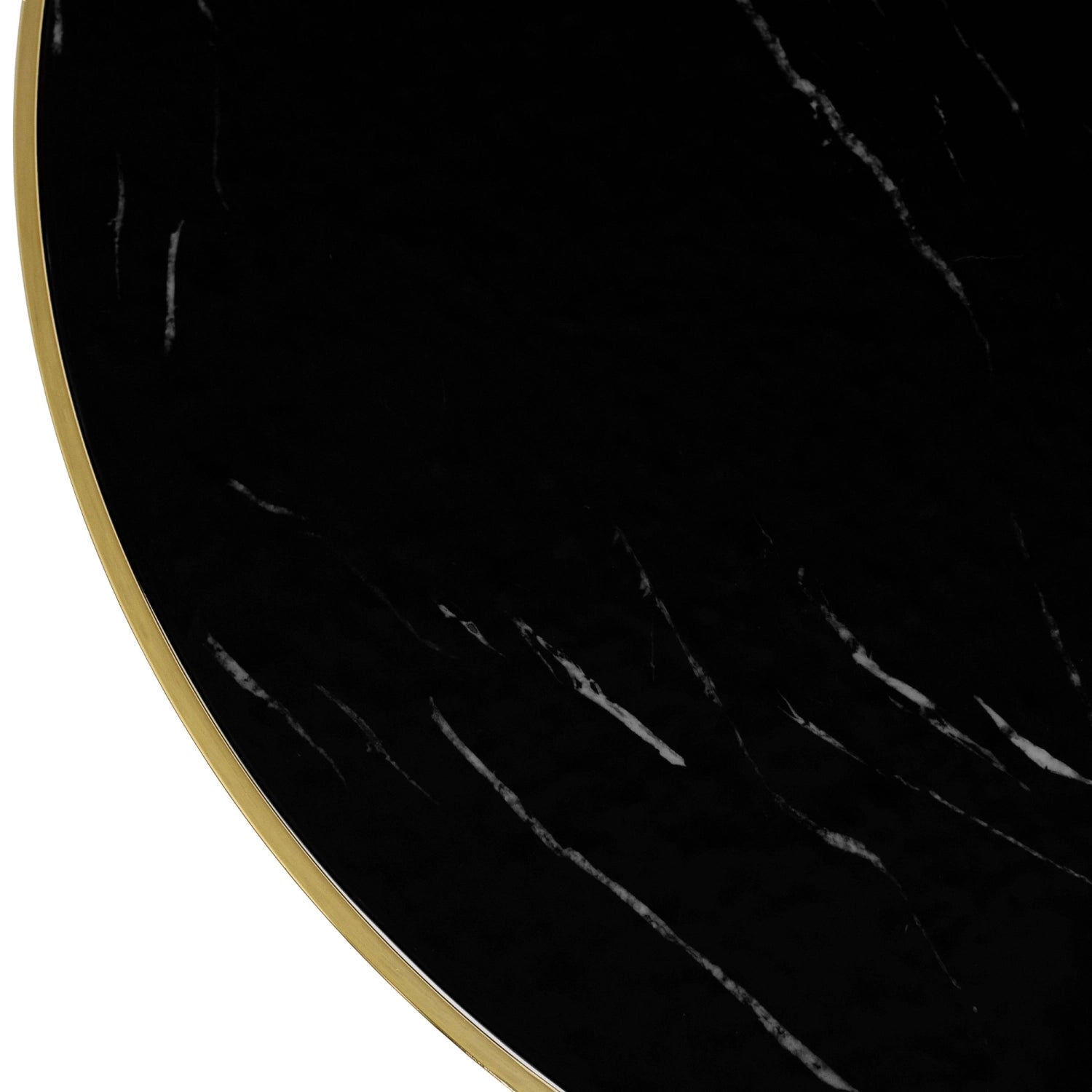 Elite TINGA Dining Set – 100 cm Black/Gold Table & 4 LUCKY Black Velvet Chairs