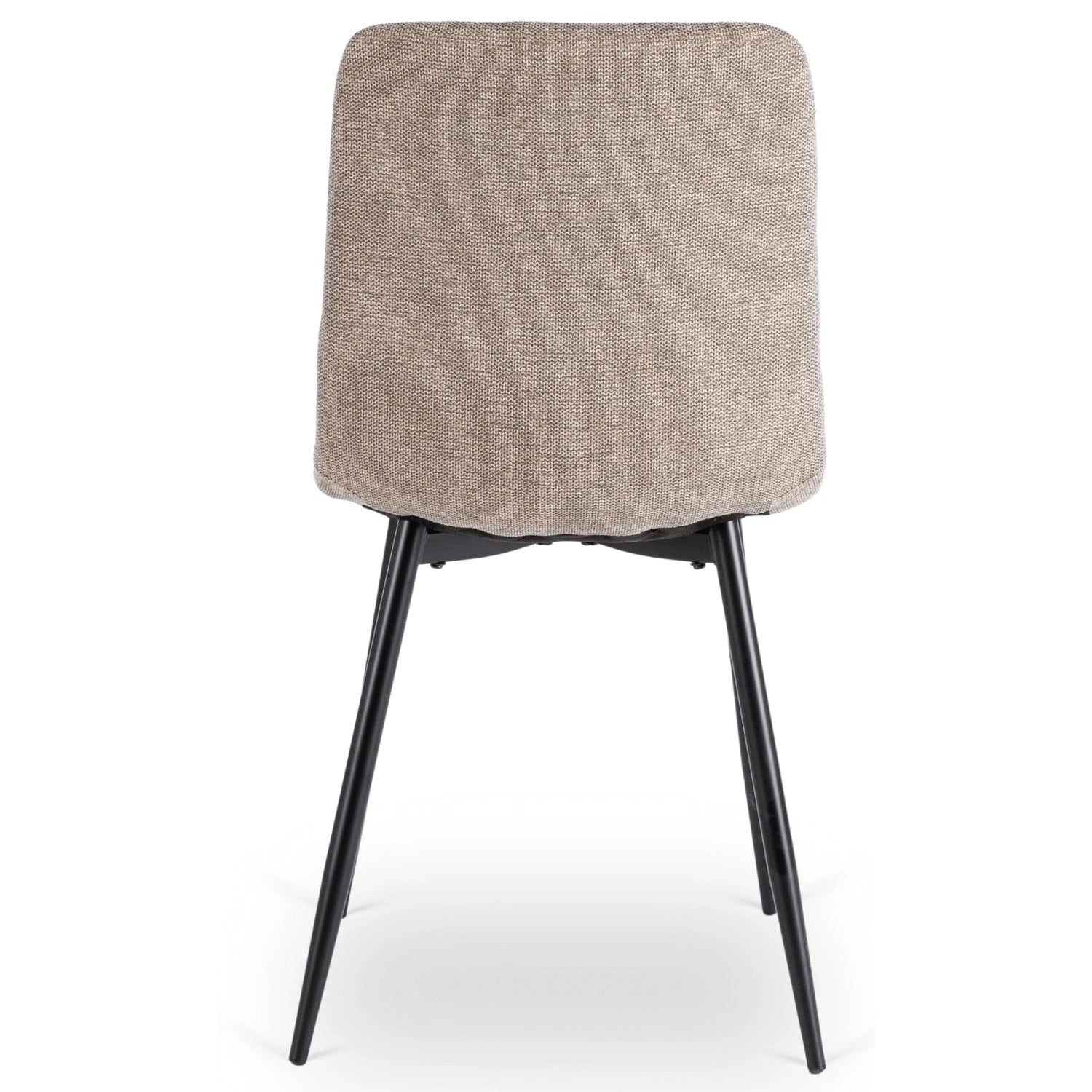 Elite VETTEL Dining Set – 120 cm Golden Oak/Black Table & 4 PERU 2 Beige Chairs