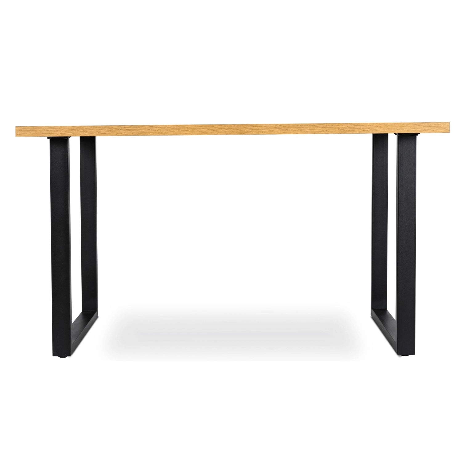 Elite VETTEL Dining Set – 120 cm Golden Oak/Black Table & 4 PERU 2 Beige Chairs