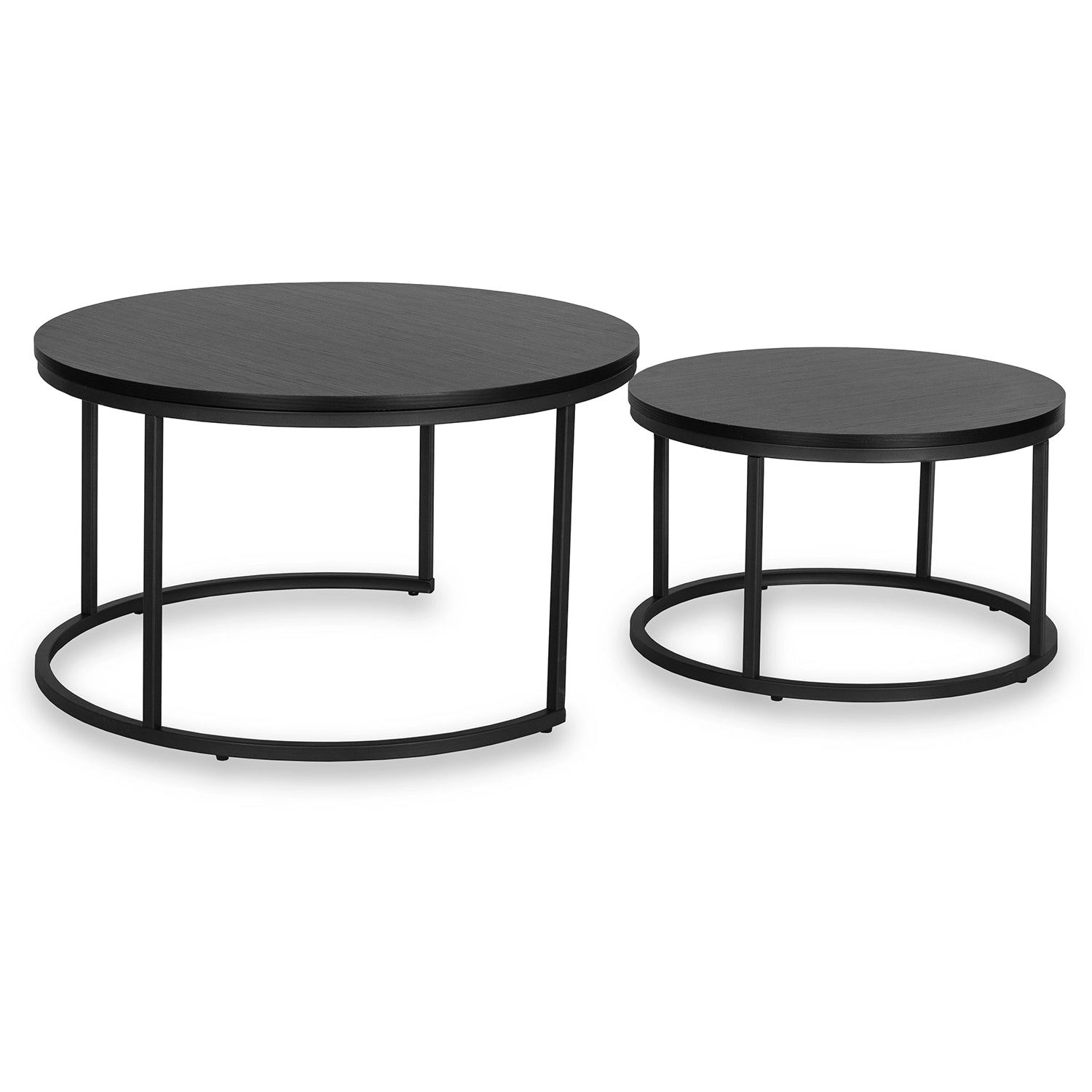 Elite MANU MAX Black Nesting Coffee Table Set