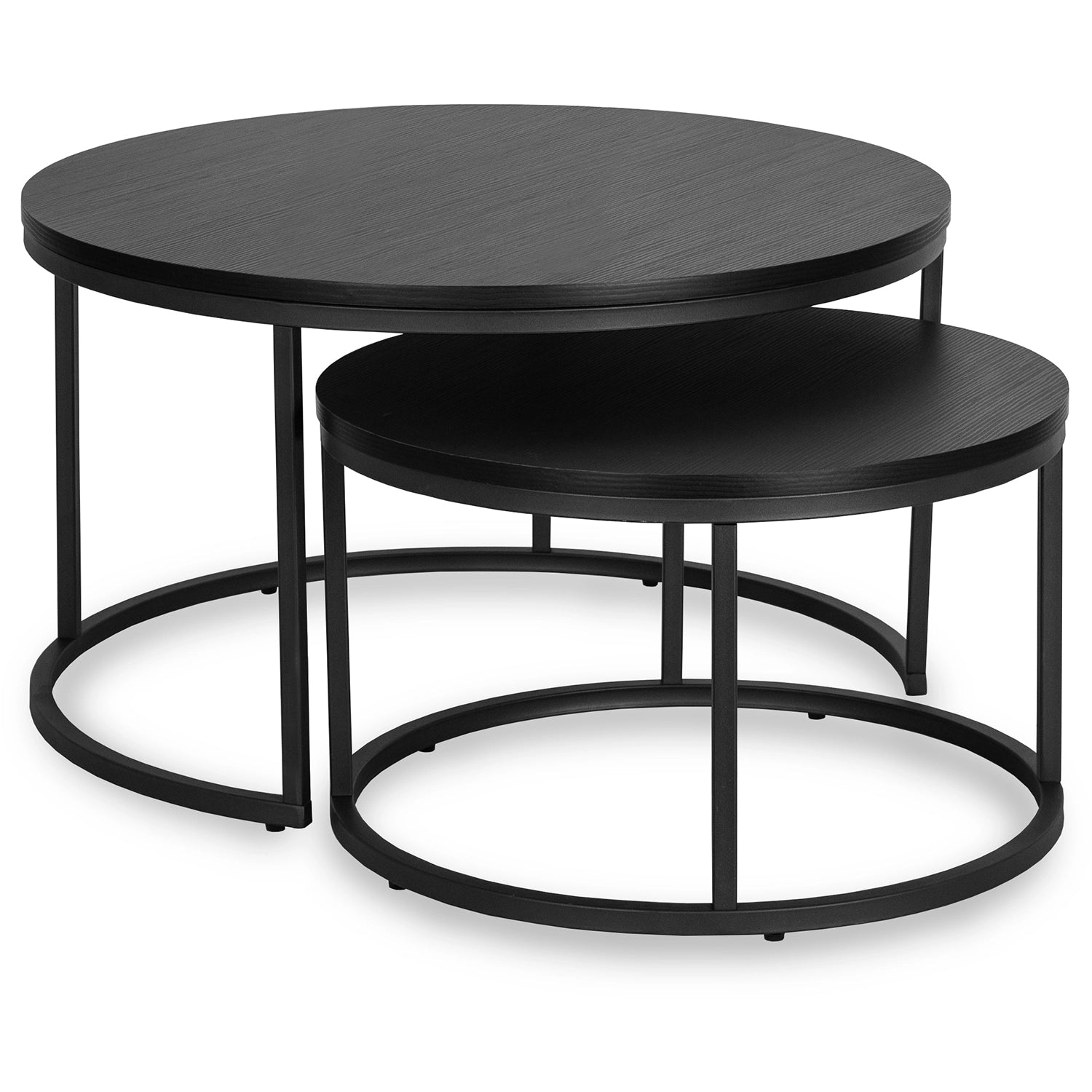 Elite MANU MAX Black Nesting Coffee Table Set