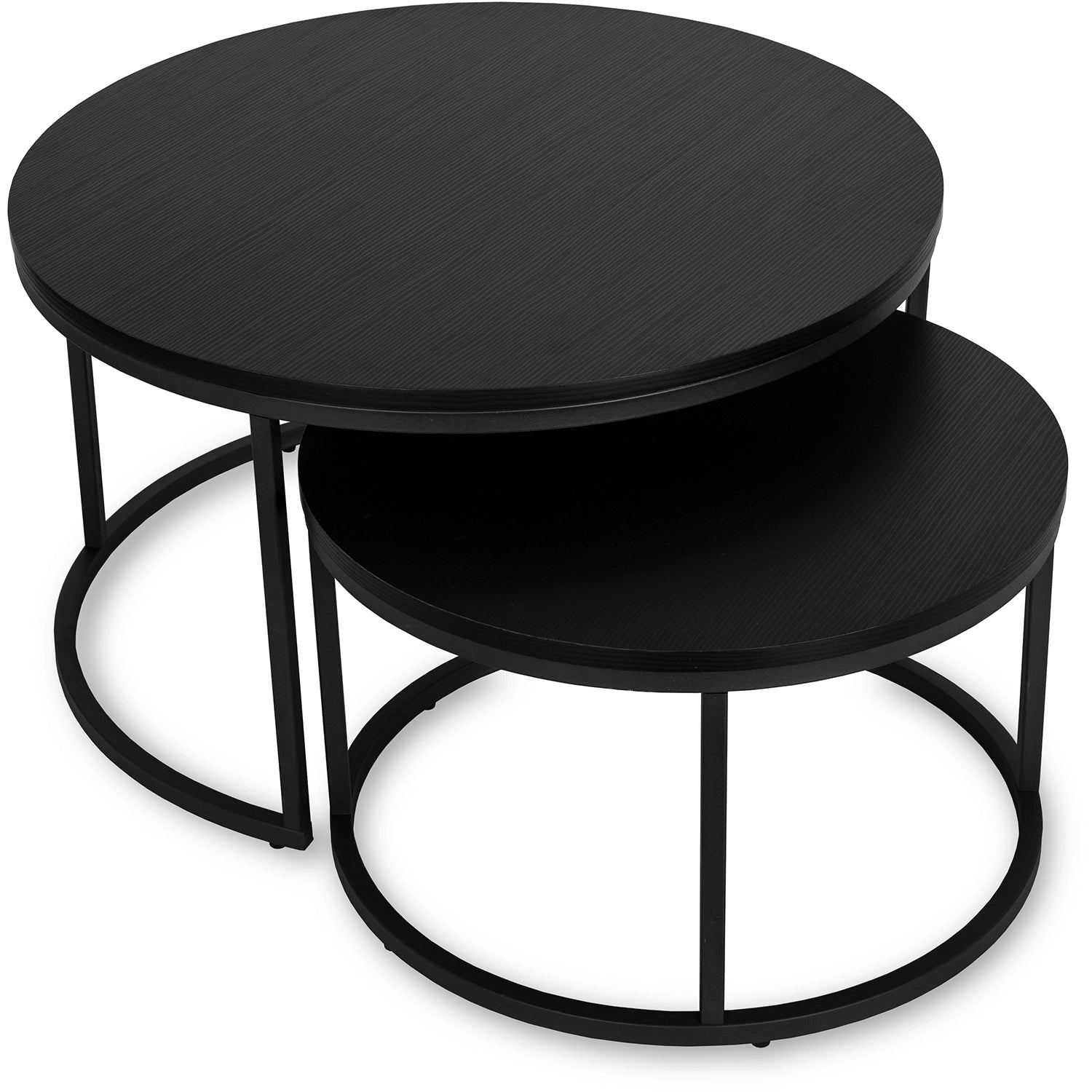 Elite MANU MAX Black Nesting Coffee Table Set